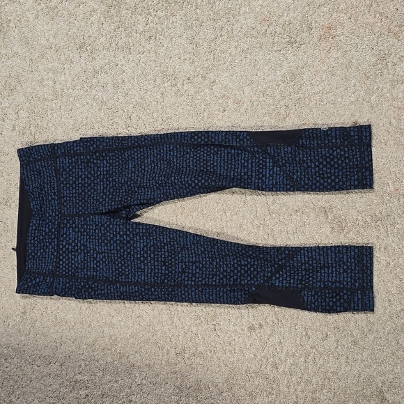 NWOT💎 Lululemon Pace Rival Crop 19"Shatter Weave Desert Teal Alberta Lake/Black - Picture 9 of 11